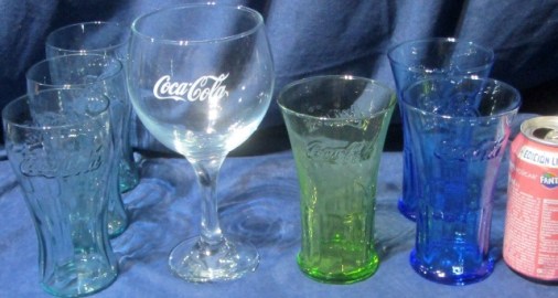 VASOS COPAS  VIDRIO  COCA COLA